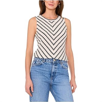 Майка Vince Camuto с классическим дизайном и полосками, 82% полиэстер, 18% хлопок 11227285