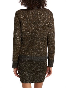 Кардиган Jinny с металлической отделкой и пайетками, V-образный вырез, длинные рукава, L',Agence 11225650
