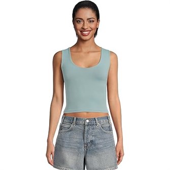 Бесшовная майка Clean Lines Muscle от Free People с широкой лямкой, 92% нейлон, 8% эластан 11234331