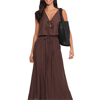 Petal &amp, Pup Комплект Captie: укороченный топ с V-образным вырезом и макси-юбка с высокой талией и эластичным поясом 11231212