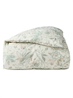 Coyuchi Льняное и органическое хлопковое пододеяльник с принтом морских цветов, размеры: 234х224 см (Полный/Королевский) 11015350
