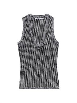 M.M.LaFleur Топ Sonny Day-to-Night с текстурным узором и V-образным вырезом, 83% вискоза, 17% полиэстер 11167697