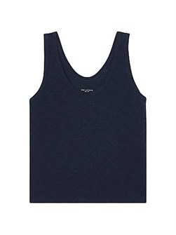 M.M.LaFleur Облегающий хлопковый топ Wyatt из слегка рифлёного материала с вырезом-лодочкой, идеальный для многослойных образов 11167753