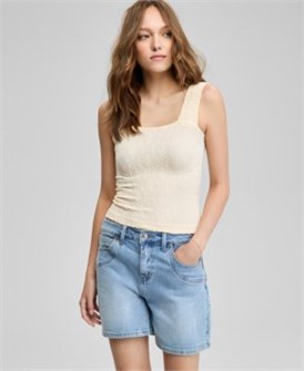 Элегантный молодёжный топ без рукавов And Now This с фактурной цветочной тканью, эксклюзивно в Macy',s 11223879