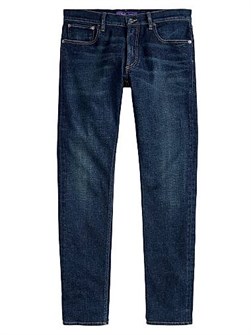 Джинсы слим-фит средней посадки Ralph Lauren из легкого денима, 91% хлопок, производство Италия 11009124