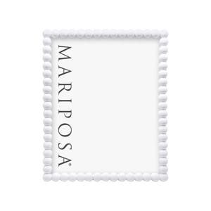 Mariposa Рамка для фотографий с бусинами, ручная работа, из переработанного алюминия, размером 22.5 см х 2.3 см х 27.5 см с глянцевым покрытием 10049124