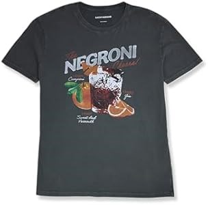 Мужская черная футболка с графическим принтом Negroni от Lucky Brand, 100% хлопок, короткие рукава 11241392