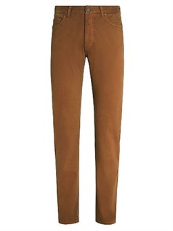 Узкие джинсы из стретч-хлопка Roccia от Zegna с 5 карманами и заклепками, 350 г 11168470