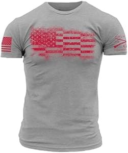 Мужская патриотичная футболка Grunt Style с дизайном Bar Flag из 60% хлопка и 40% полиэстера 11240356