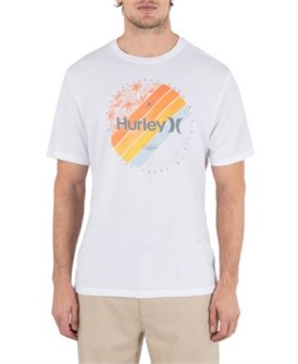 Мужская футболка Hurley Linear Palm с коротким рукавом из хлопкового джерси (150 г/м?), классическая посадка 11227762