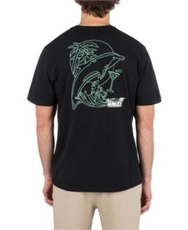 Молодежная футболка Hurley из мягкого хлопка с коротким рукавом, модель Porpoise, плотность 150 г/м? 11239885