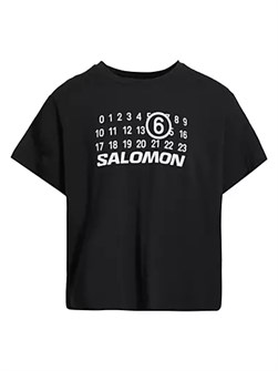 Футболка с текстурированным логотипом MM6 Maison Margiela x Salomon, короткие рукава, 100% полиамид 10048972
