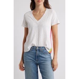 Футболка Hatley с V-образным вырезом из лёгкого хлопкового смешанного материала (60% хлопка и 40% вискозы) 10048917