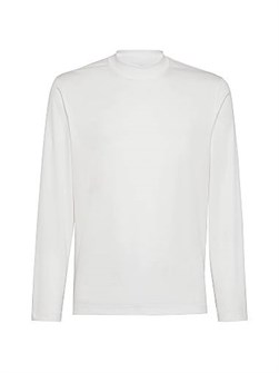 Молодежный хлопковый лонгслив Brunello Cucinelli с воротником-стойкой, 100% хлопок, Италия 11167975