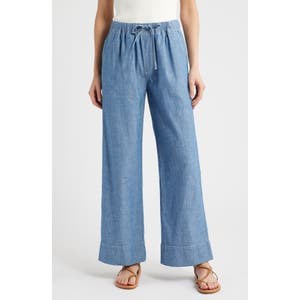 Хлопковые широкие брюки с поясом Riley от Alex Mill: элегантный и удобный стиль 10049229