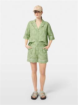 Scotch &amp, Soda Шорты High-Rise Broderie из 70% хлопка и 30% льна для летнего сезона с утонченным стилем 11234597