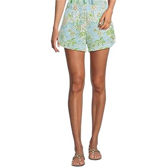Шорты Elodey из льна с высокой талией, эластичным поясом и тропическим принтом от Lilly Pulitzer 11230720
