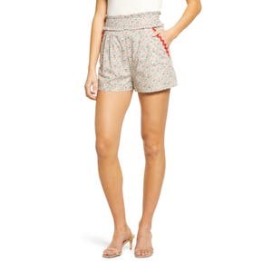 English Factory Цветные шорты с рюшами и яркими нашивками Floral, 100% хлопок 10048093