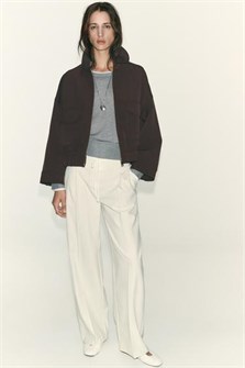 Zara Широкие брюки с высокой эластичной талией и двойным шнурком, размеры XS-XL 11230977