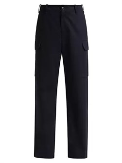 Штаны с карманами из хлопкового стрейча от Nili Lotan с расслабленным кроем и застежкой на молнии 10047978