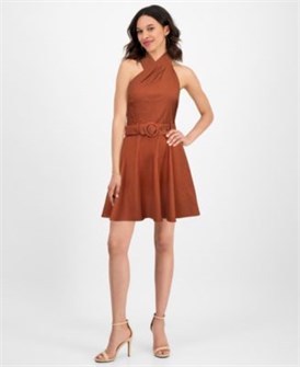 Женское платье A-line с поясом и асимметричным вырезом Joanna от RACHEL Rachel Roy 11172398