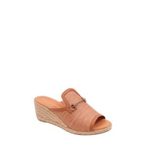 Эспадрильи Nomi Wedge с золотистым текстильным верхом и каблуком 6.9 см от Andre Assous 10047856