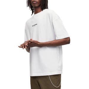 Мужская футболка AllSaints Subverse из органического хлопка с графическим принтом, короткими рукавами и круглым вырезом 10048111