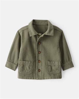 Оливковая молодёжная куртка-рубашка Carter',s с длинным рукавом и узором в ёлочку 11165899