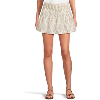 Мини-юбка с высокой талией и эластичным поясом из 100% хлопка с принтом Elsa от Madewell 11167455