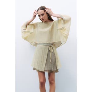 Мини-юбка Nocturne с завязками, с обычной талией, легким и воздушным кроем для любого повода 10048281