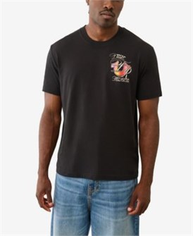 Мужская футболка True Religion с градиентным графическим принтом и круглым вырезом 11233759