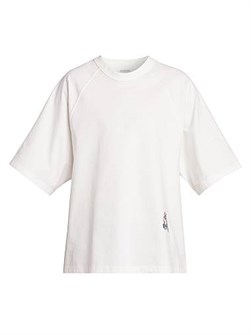 Футболка Bottega Veneta из мягкого хлопкового джерси с вышивкой акулы, 100% хлопок 11169688