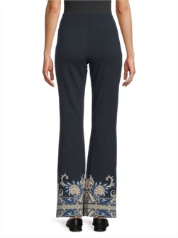 Леггинсы с завышенной талией и расклешенными штанинами Johnny Was, 96% хлопок, с узором «пейсли» на манжетах 11170514