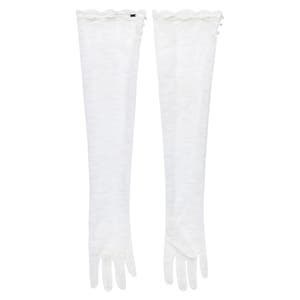 Savage X Fenty Элегантные кружевные длинные перчатки до локтя с атласными пуговицами, 77% нейлон, 23% эластан 10048378