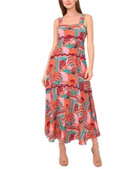 Макси-платье Vince Camuto без рукавов, с квадратным вырезом и вышивкой, из 100% вискозы 11226528