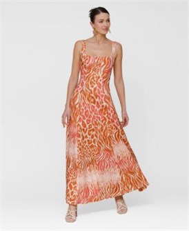 Макси-платье Avec Les Filles с квадратным вырезом и карманами, из дышащего материала 11239728