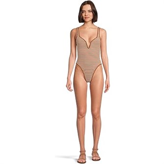 Цельный купальник LSpace Coco с глубоким V-образным вырезом и открытой спиной, классическая посадка 11226582