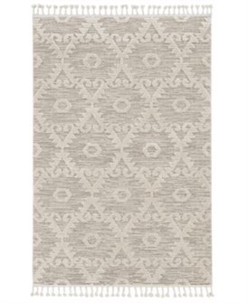 KAS New York Ковер Willow 1103, 2,67 м x 3,96 м, интерьерный, 100% полиэстер, с декоративным ворсом и бахромой 11176231