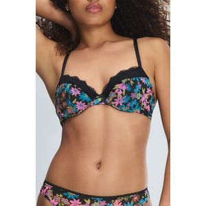 Savage X Fenty Романтичный бюстгальтер Hopelace из прозрачной сетки с ярким цветочным принтом и мягким кружевом 10048836