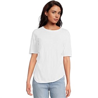 Топ Mod-o-doc с приспущенными рукавами, боковыми складками и асимметричным подолом, 100% хлопок 11167452