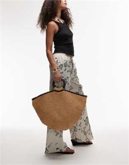 Topshop Сумка Gianni из натуральной соломы с большими ручками и контрастной окантовкой 11234174