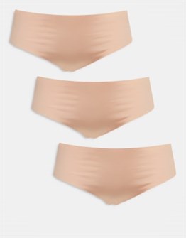 Бразильские трусики без швов с кружевной отделкой и низкой посадкой от ASOS Curve, комплект из 3 штук 11230820