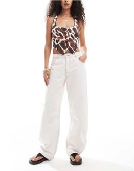 Джинсы Miss Selfridge с заниженной талией и моделью balloon из легкого денима 10047196