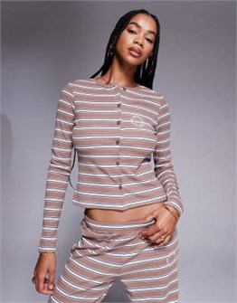 ASOS Weekend Collective Полосатый кардиган с длинными рукавами и пуговицами от Weekend Collective 11177918