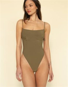 Купальник Montce Jonah с квадратным вырезом, чашками и регулируемыми бретелями, бразильский крой 11171305