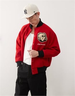 Красная куртка ICECREAM в стиле varsity с бейсбольным воротником и боковыми карманами 11170466