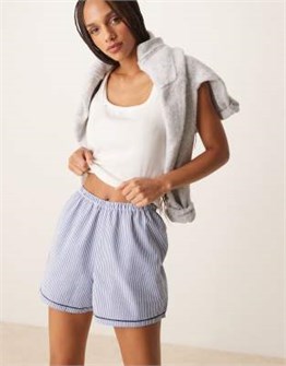 Мужские боксёры Urban Threads с голубыми полосками, высокой посадкой и эластичным поясом для комфортной посадки 11236528