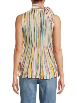 Плиссированный безрукавный топ Missoni из вискозного трикотажа с вертикальными полосками 11026811