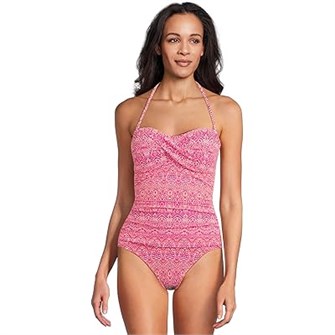 Слитный купальник Tommy Bahama Island Cays Point Bandeau из переработанных материалов с защитой UPF 50 11227003