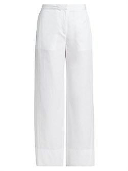 Прямые хлопковые брюки Toteme с закрученными боковыми швами, 100% хлопок, изготовлены в Португалии 11013096